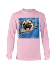 Load image into Gallery viewer, baby Pug In Denim Pocket Gift For Dog Lovers Unisex Long Sleeve