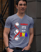 Load image into Gallery viewer, Baseball Be My DNA Gift For Sport Lovers Guys V-Neck