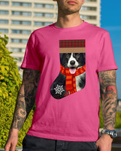Load image into Gallery viewer, Santa Border Collie In Stock Gift For Dog Lovers Guys Tee