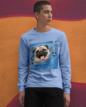 Load image into Gallery viewer, baby Pug In Denim Pocket Gift For Dog Lovers Unisex Long Sleeve