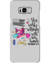 Load image into Gallery viewer, She Works Willingly With Her Hands Gift For Sew Lovers Phone case