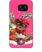 Load image into Gallery viewer, Yorkshire Terrier Loves Drinking Hot Latte Gift For Dog Lovers Phone case
