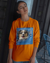 Load image into Gallery viewer, Australian Shepherd In Denim Pocket Gift For Dog Lovers Unisex Long Sleeve