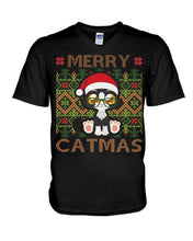 Load image into Gallery viewer, Merry Catmas Cute Funny Gifts Guys V-Neck
