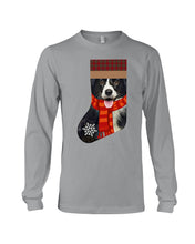 Load image into Gallery viewer, Santa Border Collie In Stock Gift For Dog Lovers Unisex Long Sleeve