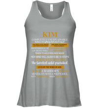 Load image into Gallery viewer, Kim Custom Name Gift A Warrior's Mentality With A Poet's Soul Ladies Flowy Tank