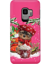 Load image into Gallery viewer, Yorkshire Terrier Loves Drinking Hot Latte Gift For Dog Lovers Phone case