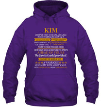 Load image into Gallery viewer, Kim Custom Name Gift A Warrior's Mentality With A Poet's Soul Hoodie