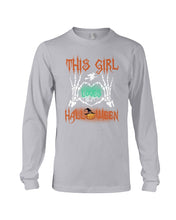 Load image into Gallery viewer, This Girl Loves Halloween Gift For Girls Unisex Long Sleeve