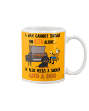Load image into Gallery viewer, A Man Loves Beer And Dachshund Gift For Dog Lovers Mug