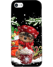 Load image into Gallery viewer, Yorkshire Terrier Loves Drinking Hot Latte Gift For Dog Lovers Phone case