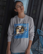 Load image into Gallery viewer, Australian Shepherd In Denim Pocket Gift For Dog Lovers Unisex Long Sleeve