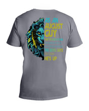 Load image into Gallery viewer, As An August I Am The Kind Of Man Lion Birthday Gift Guys V-Neck