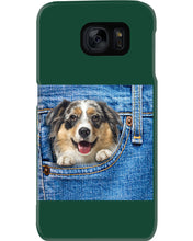 Load image into Gallery viewer, Australian Shepherd In Denim Pocket Gift For Dog Lovers Phone case