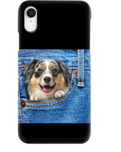 Load image into Gallery viewer, Australian Shepherd In Denim Pocket Gift For Dog Lovers Phone case