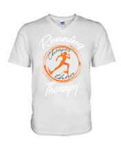 Load image into Gallery viewer, Running Cheaper Than Therapy Gift For Running Lovers Guys V-Neck