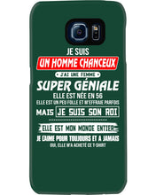 Load image into Gallery viewer, Je Suis Un Homme Chanceux J'ai Line Femme Custom Design Je Suis Son Roi Phone case