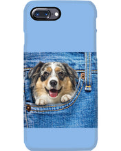 Load image into Gallery viewer, Australian Shepherd In Denim Pocket Gift For Dog Lovers Phone case