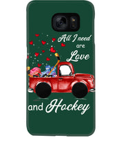 Load image into Gallery viewer, All I Need Are Love And Hockey Gift For Hockey Players Phone case