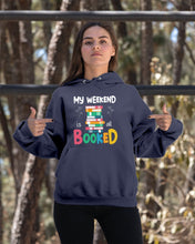 Load image into Gallery viewer, Vintage Funny My Weekend Booked Gift For Book Lovers Hoodie