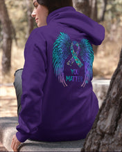 Load image into Gallery viewer, You Matter Ribbon Awareness With Angel Wings Hoodie