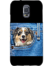 Load image into Gallery viewer, Australian Shepherd In Denim Pocket Gift For Dog Lovers Phone case