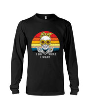 Load image into Gallery viewer, I Do What I Want Skull Sunflower Special Custom Design Unisex Long Sleeve