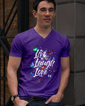 Load image into Gallery viewer, Butterfly Live Laugh Love Gift For Lover Guys V-Neck
