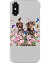 Load image into Gallery viewer, German Wirehaired Pointer With Peonies Gift For Dog Lovers Phone case
