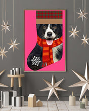 Load image into Gallery viewer, Santa Border Collie In Stock Gift For Dog Lovers Vertical Poster