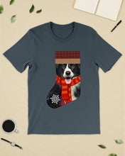 Load image into Gallery viewer, Santa Border Collie In Stock Gift For Dog Lovers Guys Tee