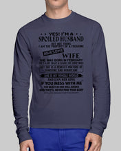 Load image into Gallery viewer, I'm A Spolied Husband But Not Yours - Awesome Wife Was Born In February Unisex Long Sleeve
