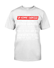 Load image into Gallery viewer, Je Suis Un Homme Chanceux J'ai Line Femme Custom Design Je Suis Son Roi Guys Tee