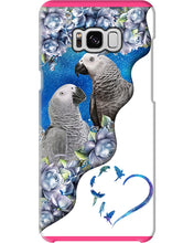 Load image into Gallery viewer, Magical Gray Couple African Parrot Gift For Bird Lovers Phone case