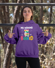 Load image into Gallery viewer, Vintage Funny My Weekend Booked Gift For Book Lovers Hoodie