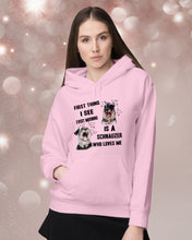 Load image into Gallery viewer, I See Every Morning Is A Schnauzer Who Loves Me Hoodie