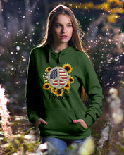 Load image into Gallery viewer, Peace Sign Sunflower Birthday Gift For Girls Hoodie