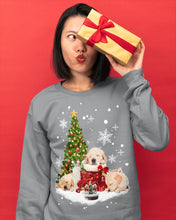 Load image into Gallery viewer, Funny Golden Retrievers Sleep In Red Boots Gift For Dog Lovers Sweatshirt