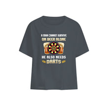 Load image into Gallery viewer, A Man Cannot Survive On Beer Alone He Also Needs Darts Trending Baby Onesie