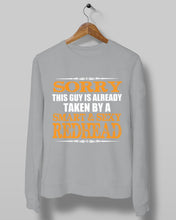 Load image into Gallery viewer, Sorry This Guy Is Already Taken By A Smart And Sexy Redhead Gift For Men Sweatshirt