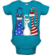 Load image into Gallery viewer, Cat Happy America Independence's Day Special Custom Design Baby Onesie