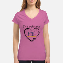 Load image into Gallery viewer, Sewing I'm A Simple Woman Gift For Women Ladies V-Neck