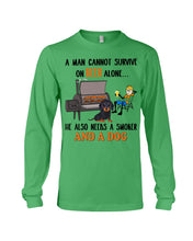 Load image into Gallery viewer, A Man Loves Beer And Dachshund Gift For Dog Lovers Unisex Long Sleeve