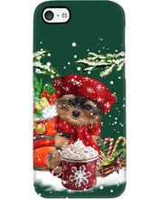 Load image into Gallery viewer, Yorkshire Terrier Loves Drinking Hot Latte Gift For Dog Lovers Phone case
