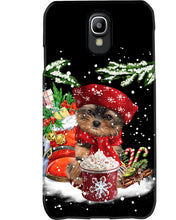 Load image into Gallery viewer, Yorkshire Terrier Loves Drinking Hot Latte Gift For Dog Lovers Phone case