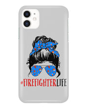 Load image into Gallery viewer, Firefighter Make You Life Safe Lady With Blue Ribbonhead Gift For Women Phone case