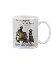 Load image into Gallery viewer, Everything Will Be Just Fine As Long As There Are Great Dane And Wine Gift For Dog Lovers Mug