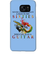 Load image into Gallery viewer, Never Underestimate A 60 Year Old Man Can Play A Guitar Phone case