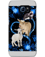 Load image into Gallery viewer, Lovely Phone Case Twinkling Blue Heart Gift For Goat Lovers Phone case