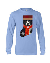 Load image into Gallery viewer, Santa Border Collie In Stock Gift For Dog Lovers Unisex Long Sleeve